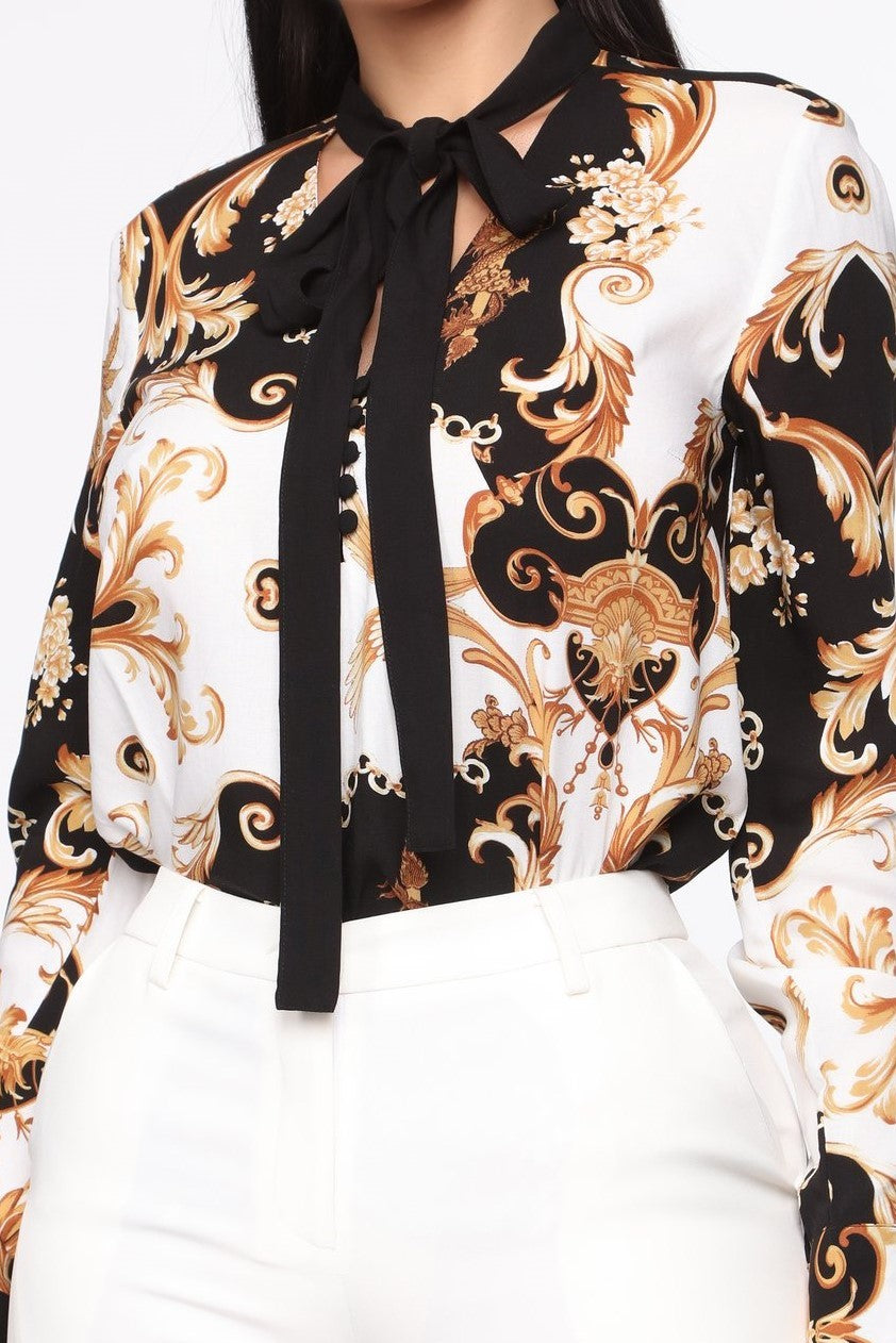 stylish gold/black long sleeve